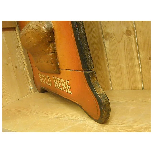Antique Wooden Hand Painted Hovis Sign with Heel of Bread in Relief For Sale - Image 10 of 18
