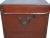 Red Red 31" Inch Long Antique Red Leather Accent Trunk Table For Sale - Image 8 of 12