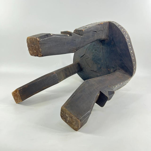 Wood Early 20th Century Tabwa Wood Stool For Sale - Image 7 of 14