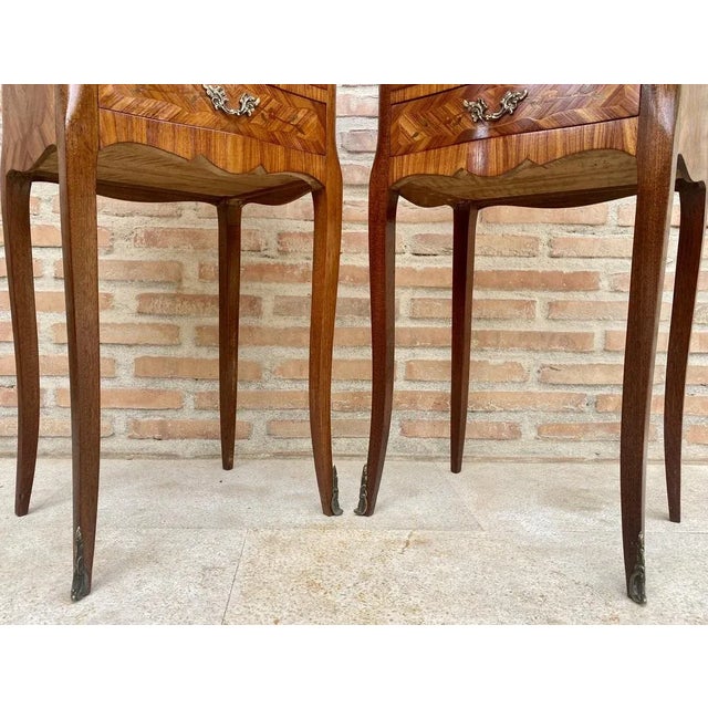 Brown Tulipwood Bedside Tables, Set of 2 For Sale - Image 8 of 11