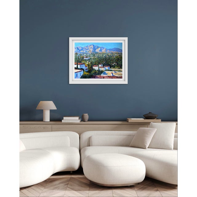 Santa Barbara View with the Santa Ynez Mountains Original oil on canvas panel 18 x 24 inches Signed: Haas Unframed, frames...