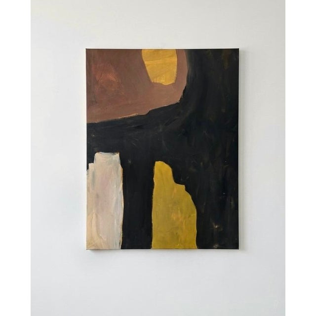 Original abstract acrylic painting by artist Tina Shenk. This large-scale artwork features a modern composition in neutral...