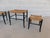 Vintage Italian Nesting Stools in the Manner of Gio Ponti Nesting 3 and Single Stool, Signed Made in Italy, in the Manner...