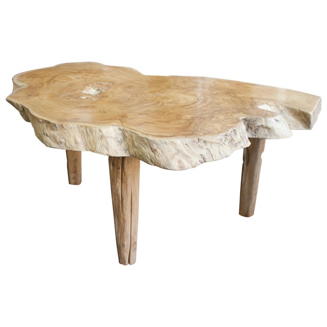Andrianna Shamaris Single Slab Live Edge Coffee Table or Side Table For Sale In New York - Image 6 of 18