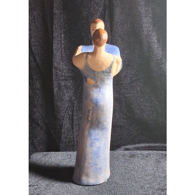1990s Lisa Larson "Dansande Par" Stoneware Figurine – Keramikstudion Gustavsberg Signed #176/600 For Sale - Image 5 of 7