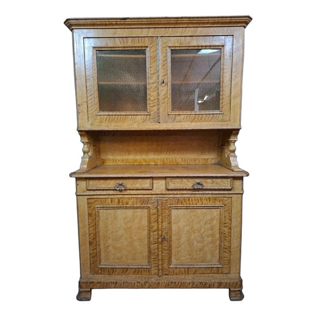 Lacquered Wood 2-Body Buffet, Late 19th Century For Sale