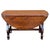 Spanish 20th Century Walnut Drop-Leaf Table with round Top and Lyre Legs For Sale - Image 15 of 18