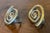 Brass Mid-Century Modern Abstract Hand Cast Swirl Brass Napkin Rings - A Pair For Sale - Image 8 of 12