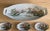 Early 20th Century Vintage Hand Painted Japanese Sushi Serving Set With Mount Fuji Landscape, 7 Pieces For Sale - Image 5 of 9