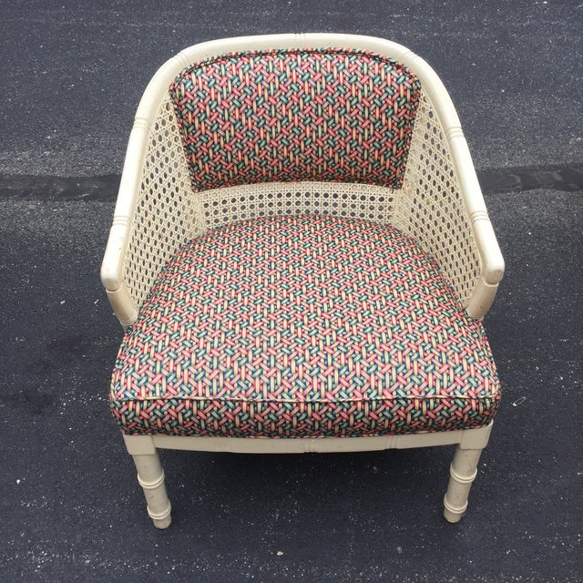 Vintage Cane Barrel Chair Dining Set Set of 4 Chairish