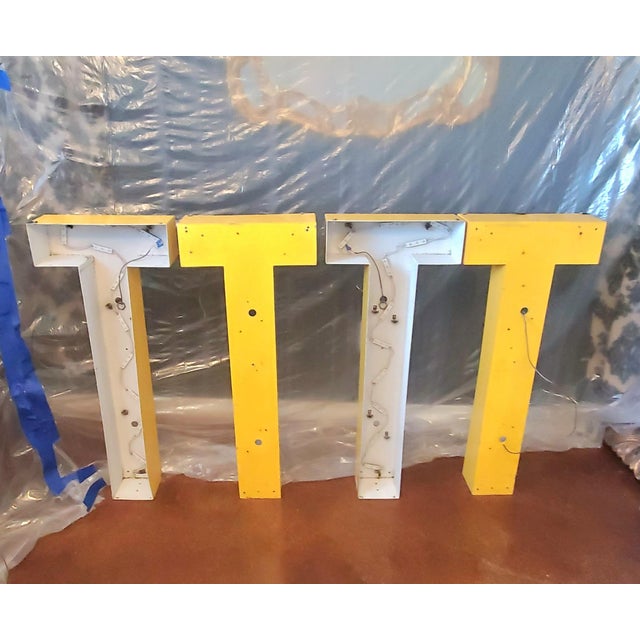 I have 4 of the letters "T" Came off the Scottish Rite Childrens Hospital in Dallas. Built in 1977, these letters were the...