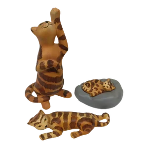 Devon Ceramics England Tiger Cat Family