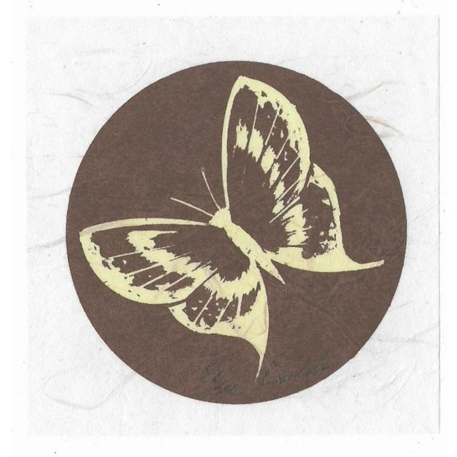 1970s James Francis Omohundro (1938-2016) butterfly miniature serigraph on paper, pencil signed and numbered 88 of 500....