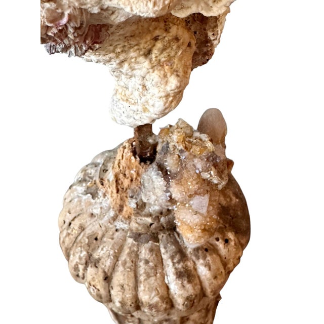 19th Century Italian Altar Stick With Crystals For Sale - Image 4 of 6