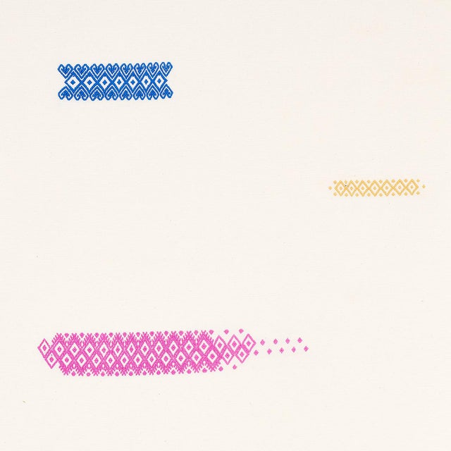 Sample - Schumacher Balamil Hand Woven Panel in Multi on Ivory For Sale