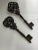 Two large, beautiful, decorative cast iron keys. Add a little old world character to your decor with these scroll design...
