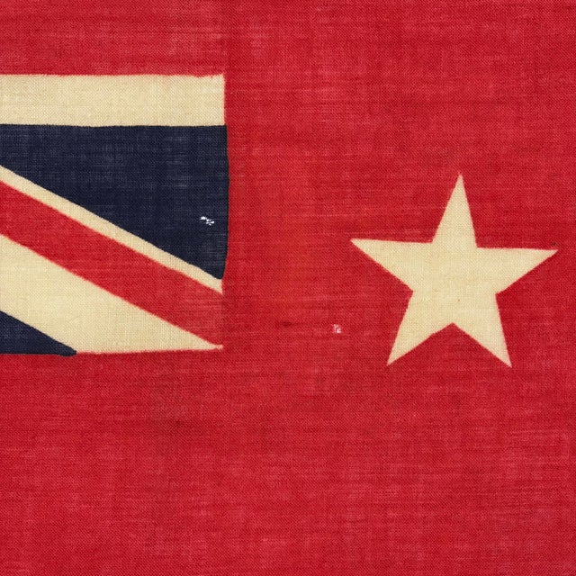 This vintage New Zealand Red Ensign flag is made from a wool cloth, with printed design visible on both sides. Please note...