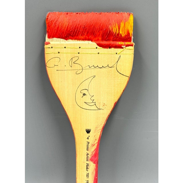 Wood Unique Hand-Painted Signed Gil Bruvel Paintbrush Sculpture - "Visionary Spirit" For Sale - Image 7 of 8