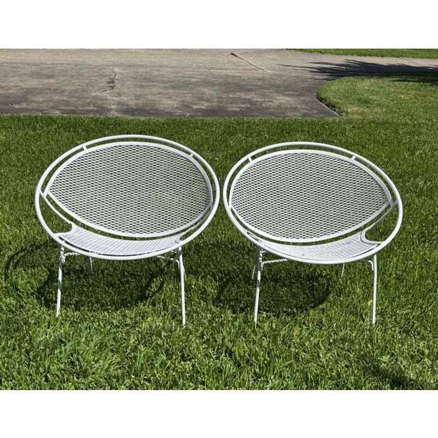White Tempestini Oversized Radar Chairs Powder Coated White - A Pair For Sale - Image 8 of 8