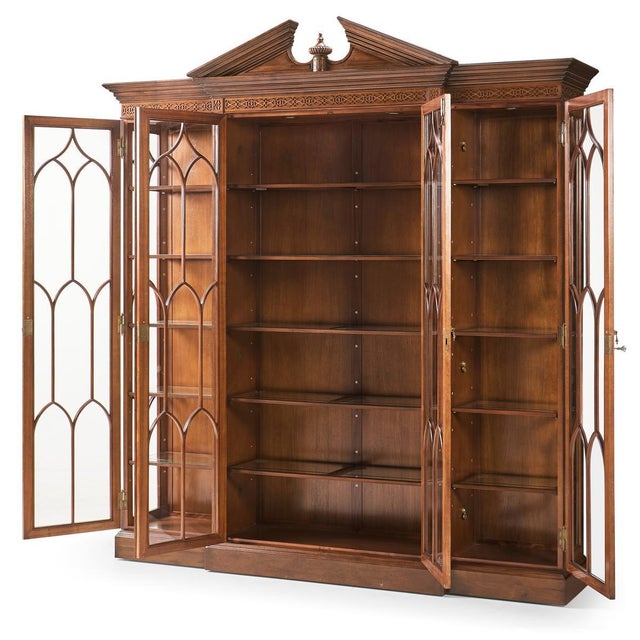 Walnut Display Bookcase For Sale - Image 9 of 12