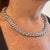 Silver Tiffany & Co. Vannerie 18k White Gold Basket Weave Diamond Necklace For Sale - Image 8 of 12