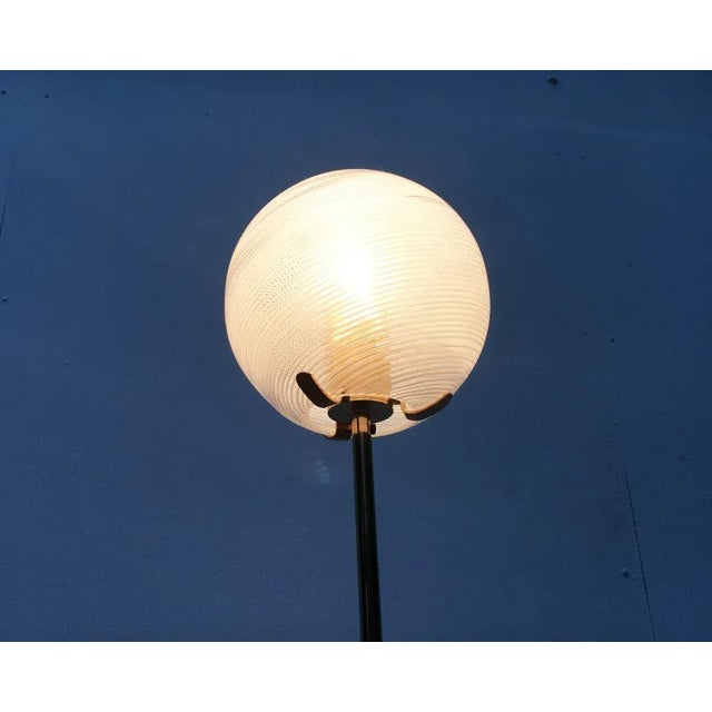 Mid-Century Swirl Glass Table Lamp For Sale - Image 12 of 18