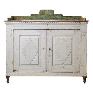 Antique Swedish Gustavian Style Handmade Country House Sideboard For Sale