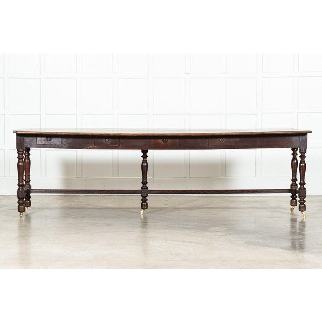 English Oak Refectory Table, 1870s For Sale - Image 4 of 15