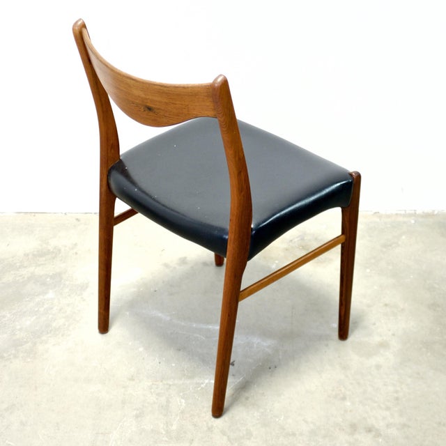 Brown Glyngøre Stolefabrik Set of 4 Rosewood Model No. Gs60 Dining Chairs Designed by Arne Wahl Iversen For Sale - Image 8 of 14