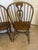Brown Late 20th Century Set of 3 Solid Oak Rustic Americana Bowback Windsor Dining Side Chairs For Sale - Image 8 of 12