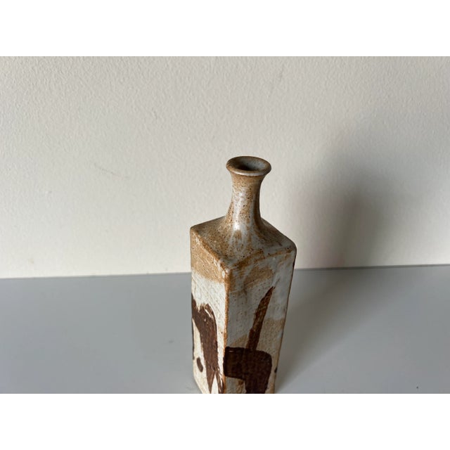 Contemporary Mid-Century Organic Modern Studio Pottery Bud Vase For Sale - Image 3 of 9
