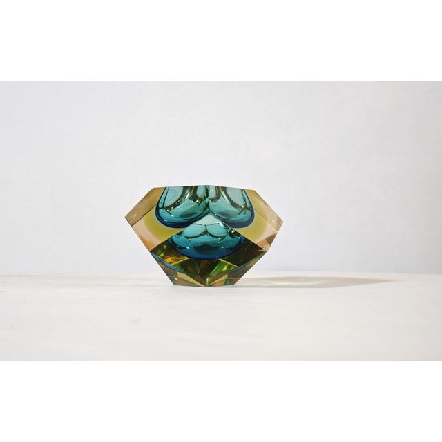 Mid-Century Modern Ashtray in Submerged Glass Murano attributed to Flavio Poli for Seguso, Italy, 1960s For Sale - Image 13 of 18