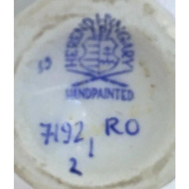 Vintage Herend Wild Bird/Butterfly Bud Vases, Pr For Sale - Image 9 of 9