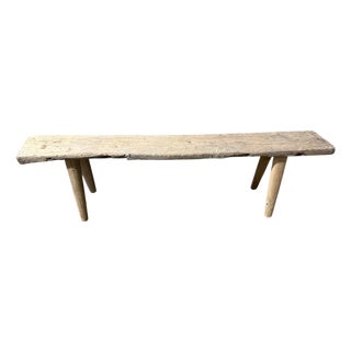 Andrianna Shamaris Bleached Teak Wood Bench For Sale