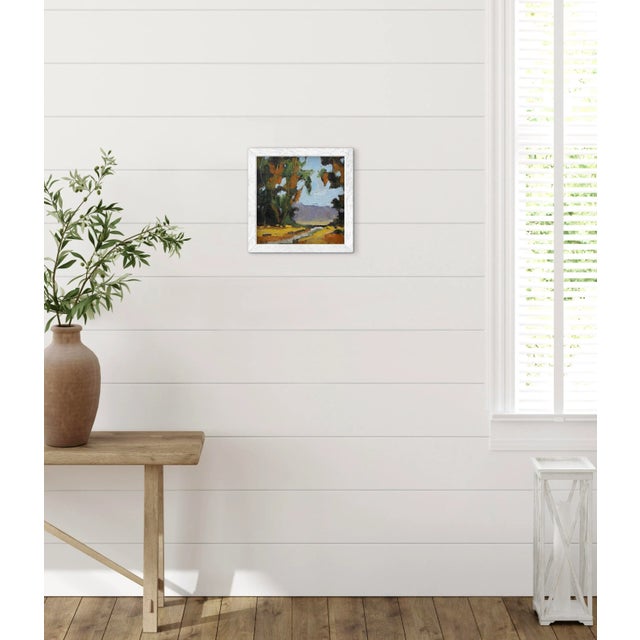 Yellow Contemporary Landscape Oil Painting Original Art For Sale - Image 8 of 10