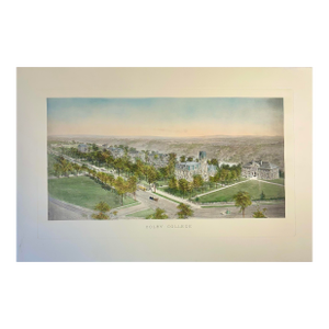 Colby College Engraving, After Richard Rummell, c.1913 — Hand-Colored Re-Strike on Wove Paper, Large Format