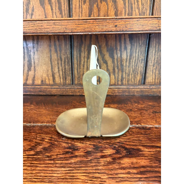 Early 20th Century Vintage Brass Chamber Candlestick With Finger Loop Handle For Sale - Image 5 of 5