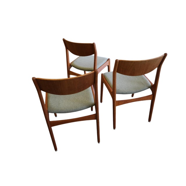 Brown Danish Teak Dining Chairs by Henning Kjærnulf for Sorø Stolefabrik, 1960s For Sale - Image 8 of 18
