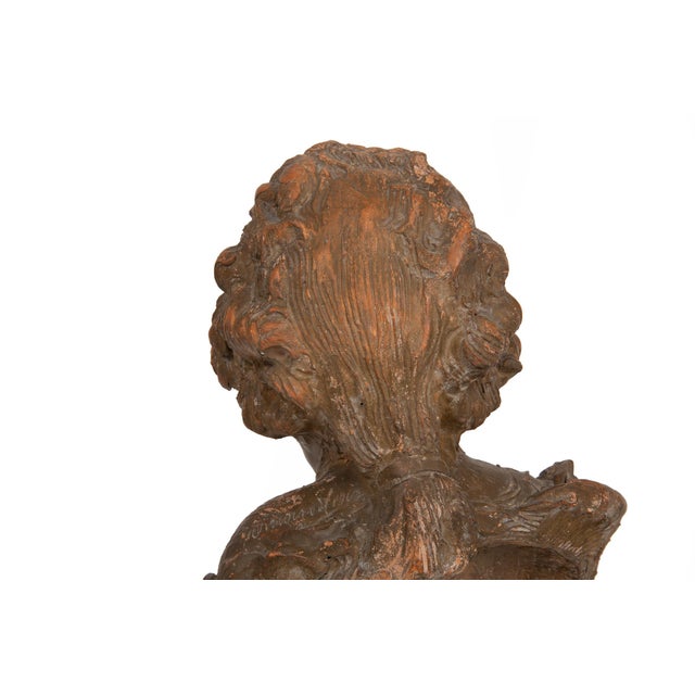 French Antique Terracotta Bust of Compte D’Artois by Fernand Cianciani For Sale - Image 13 of 18
