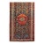 Vintage Persian Malayer Runner Rug, Hand-Knotted Wool, Geometric Pattern, 3x20, Navy & Red For Sale
