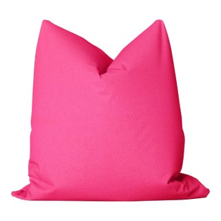 Neon Hot Pink Throw Pillow For Sale