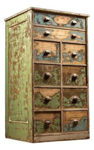 Early Pine Dresser with Distressed Paint