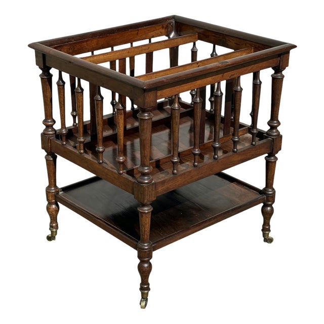 19th Century French Rosewood Canterbury, 1880 For Sale