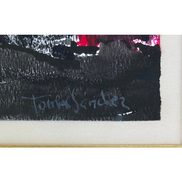 Late 20th Century Late 20th Century Abstract Watercolor Painting by Tomas Sanchez For Sale - Image 5 of 6