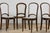 French French Louis XVI Style Walnut Dining Chairs, Blue Striped Linen Upholstery – Set of 6 For Sale - Image 3 of 18