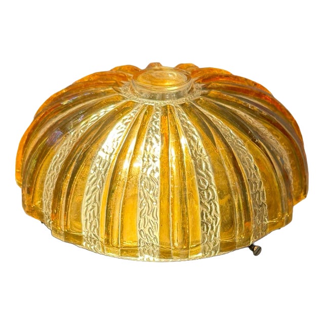 Ceiling Lamp with Pressed Glass For Sale
