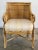Mid 20th Century Vintage Wicker Henry Link Arm Chair W/ Upholstered Cushion For Sale - Image 5 of 11