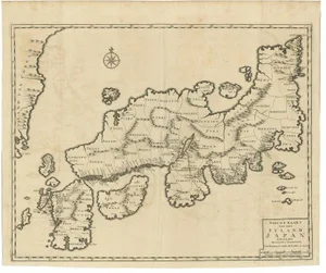 Antique Map of Japan with Place Names in Dutch Nomenclature, 1726