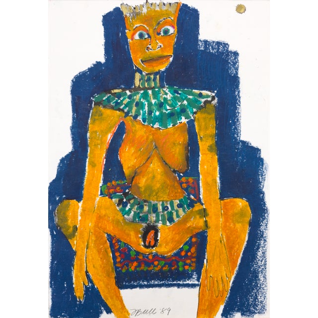 Fashion Matriarch Fran Bull, c. 1989 Fashion Matriarch by Fran Bull presents a commanding female figure adorned with...