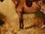 Textile Antique Horse Painting Attributed to Alfred Grenfell Haigh “Chestnut Hunter in a Loose Box” Oil on Canvas, 1910s For Sale - Image 7 of 10